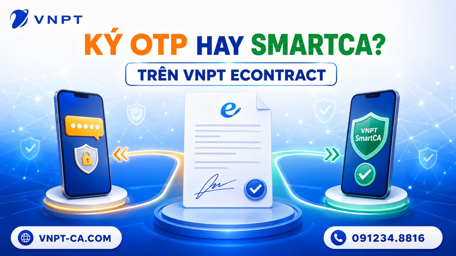 Ký OTP và ký số VNPT SmartCA trên eContract khác nhau thế nào?