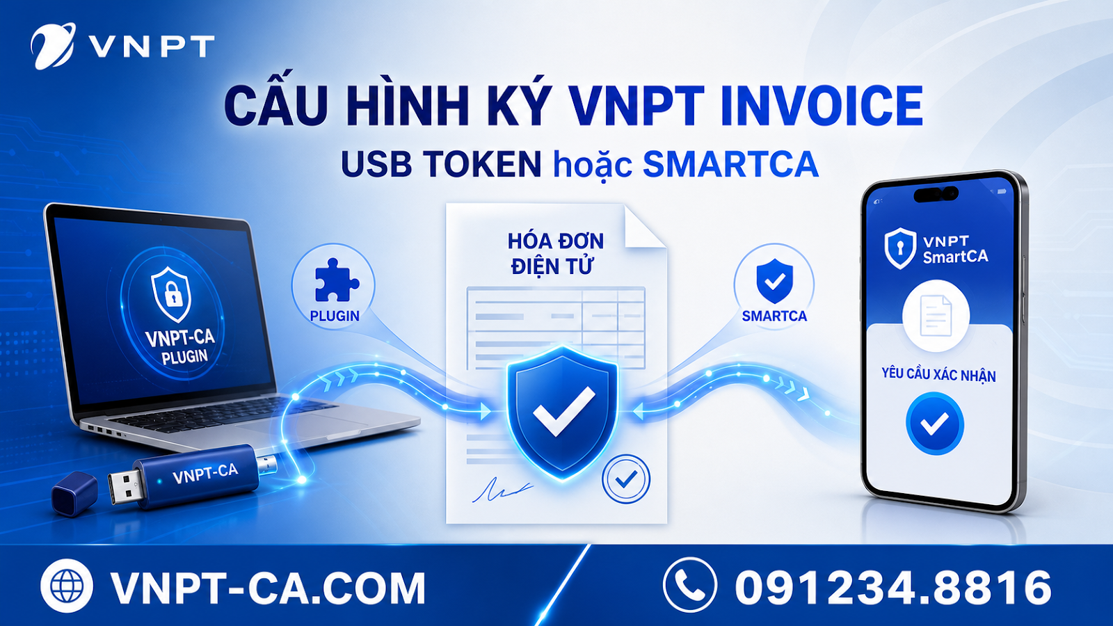 Cấu hình VNPT Invoice ký bằng USB Token hoặc SmartCA