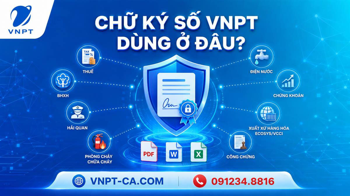 Các ứng dụng và dịch vụ sử dụng USB Token VNPT-CA