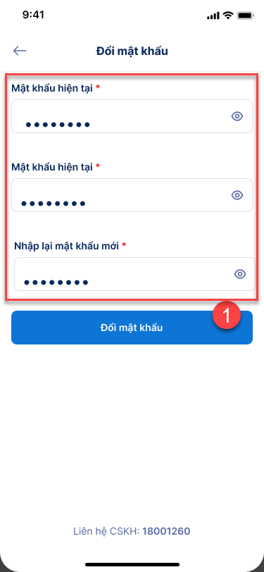 Đổi mật khẩu VNPT SmartCA - ảnh thao tác 2