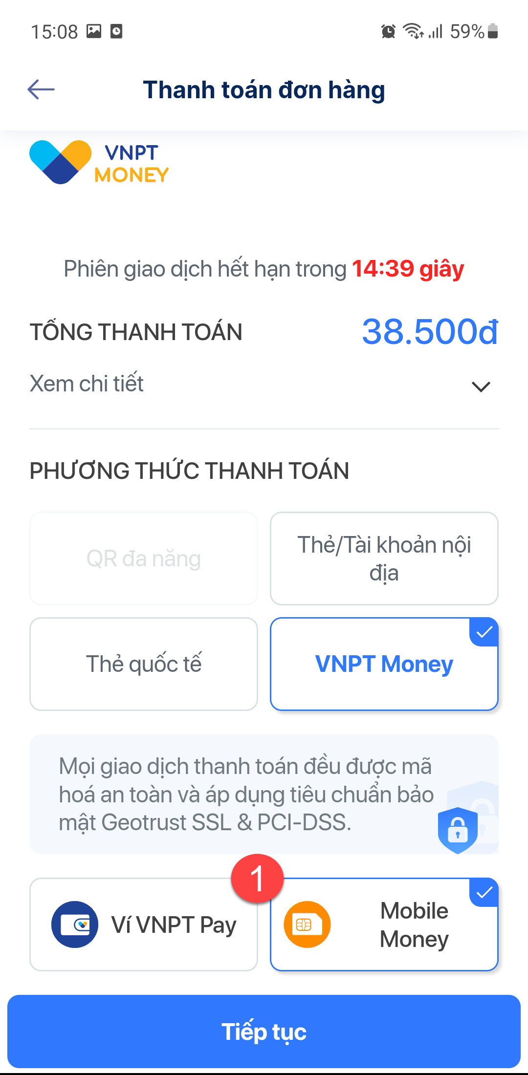 Hướng dẫn mua lượt ký VNPT SmartCA - ảnh thao tác 4