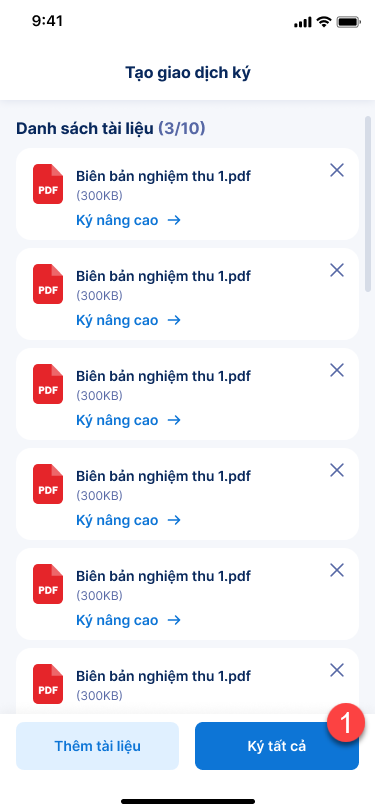 Hướng dẫn tạo giao dịch ký số VNPT SmartCA - ảnh thao tác 3