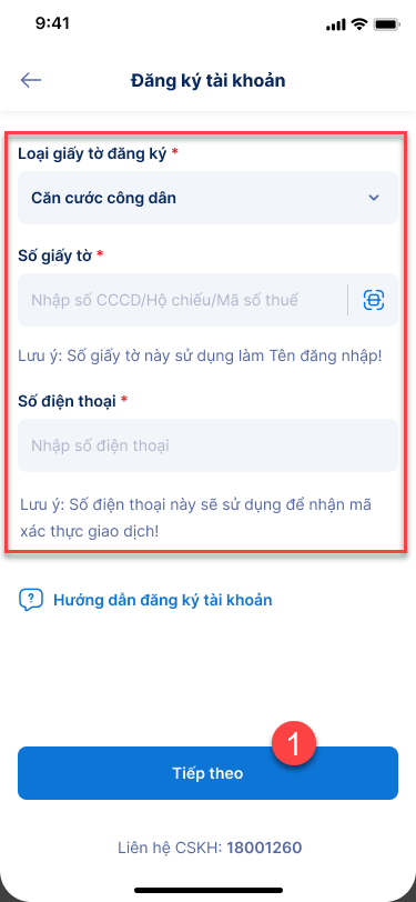 Hướng dẫn đăng ký tài khoản VNPT SmartCA - ảnh thao tác 3