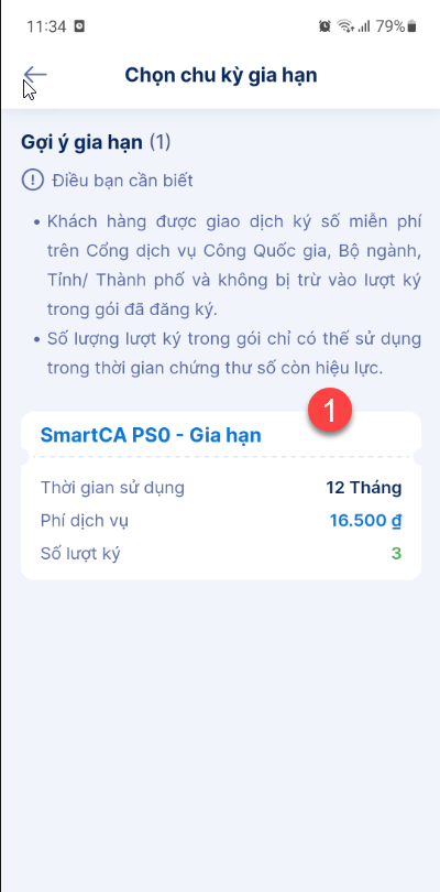 Hướng dẫn gia hạn chứng thư số VNPT SmartCA - ảnh thao tác 3