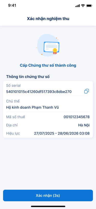 Hướng dẫn cấp bù chứng thư số SmartCA - ảnh thao tác 4