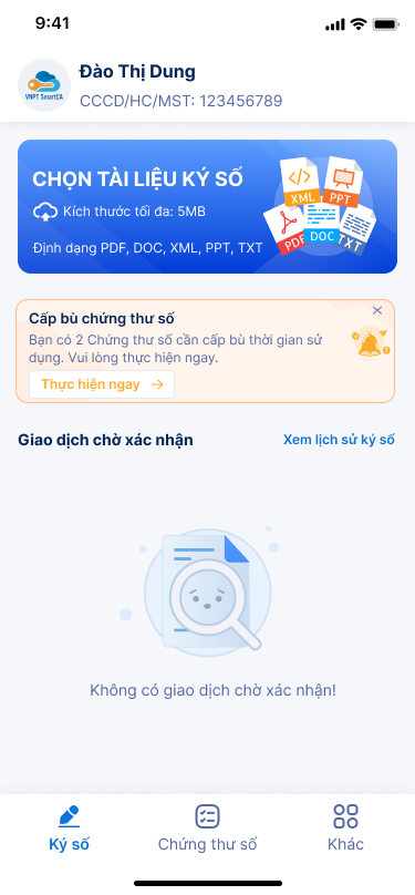 Hướng dẫn cấp bù chứng thư số SmartCA - ảnh thao tác 2